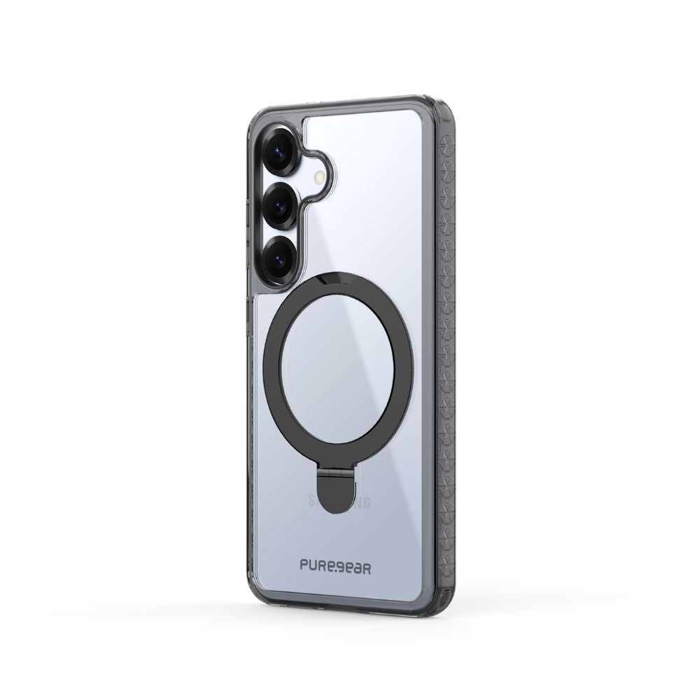 Samsung S25 & S25 Plus 冰鑽防摔支架保護殼Magsafe / 黑鑽