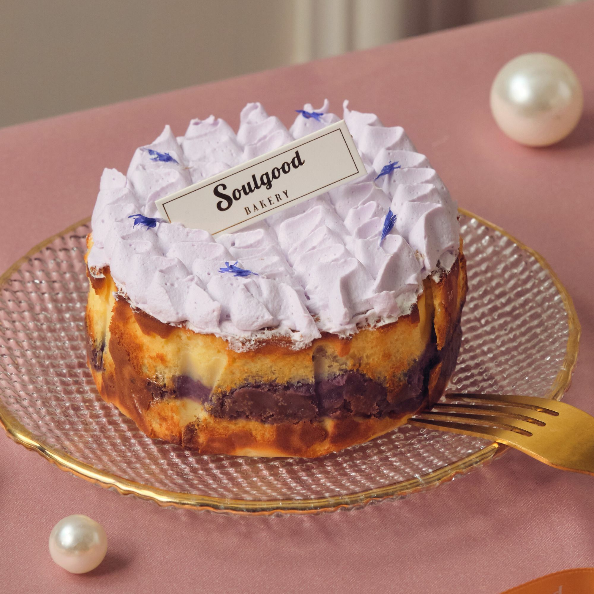 芋泥麻糬迷你巴斯克芝士蛋糕 Taro Mochi Soul Baby Basque Burnt Cheesecake