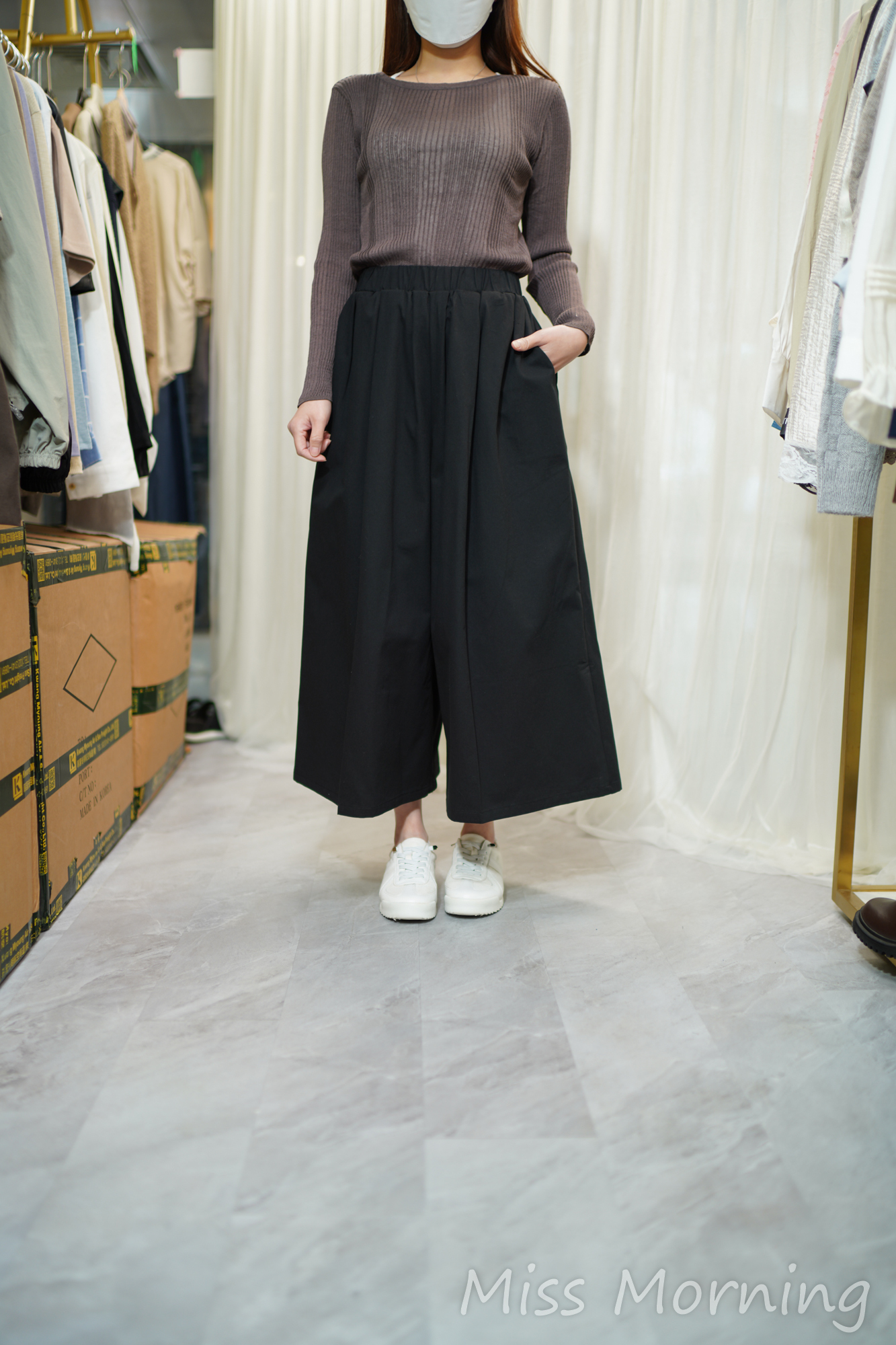 遮肉舒適裙褲(33883)