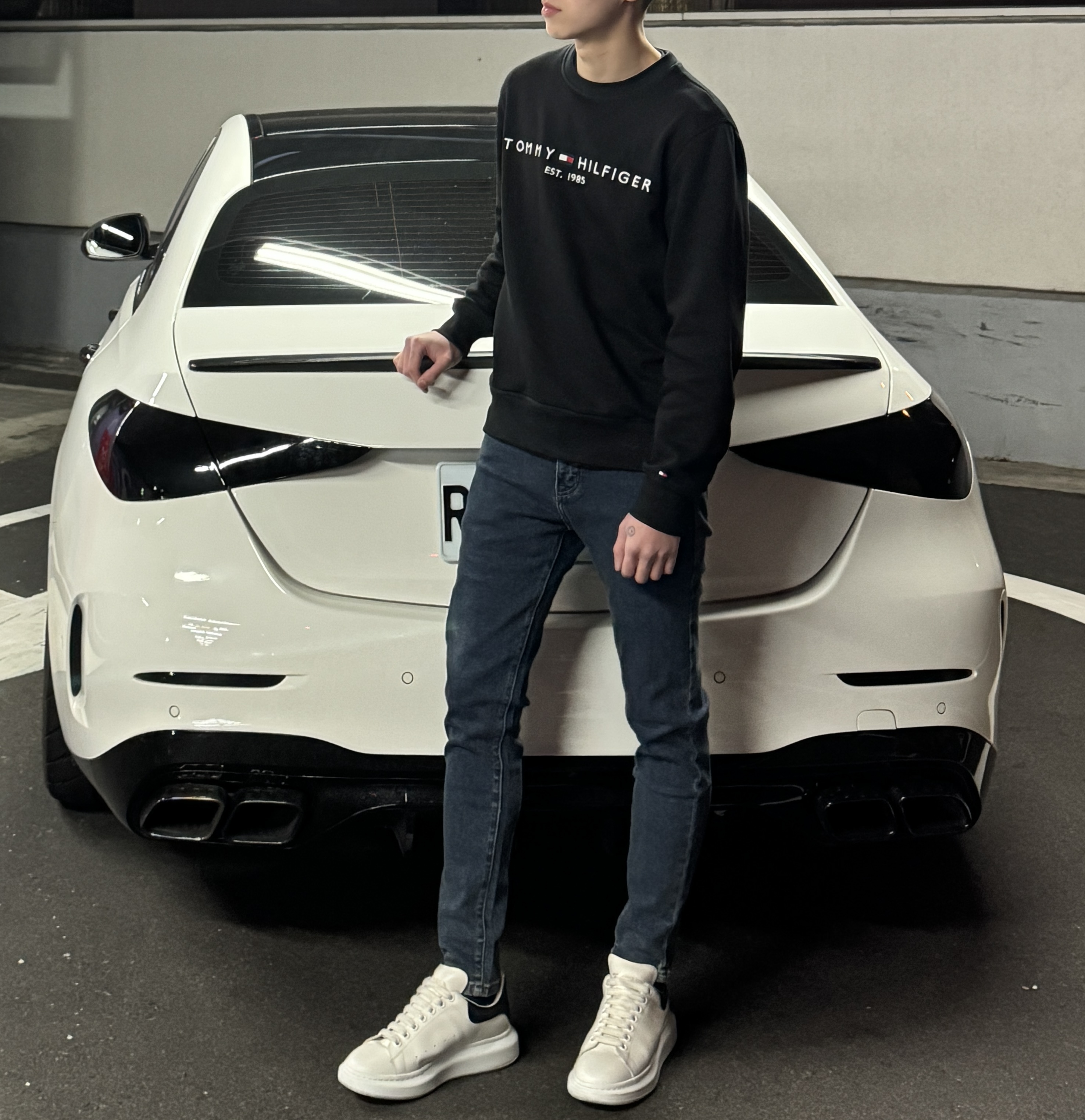 『RB』深藍 無割破 素面 牛仔褲 牛仔長褲