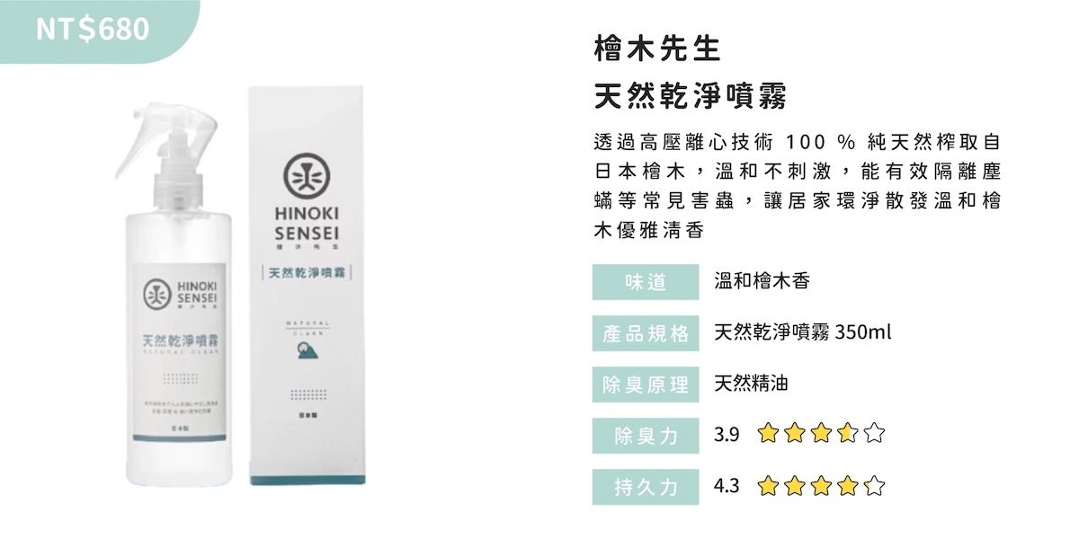 檜木先生 除臭噴霧,檜木先生 推薦