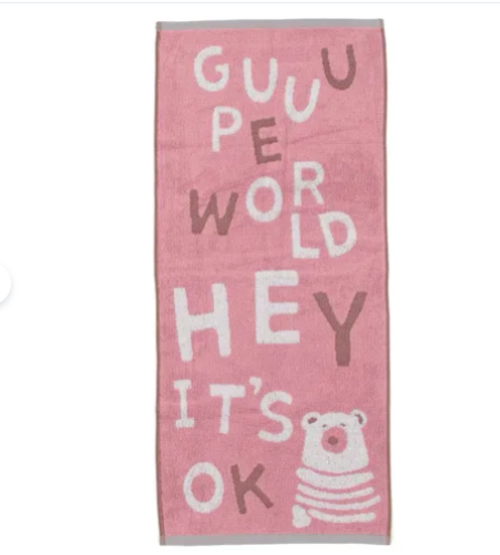 日式動物朋友長毛巾34x80 (非日本製)