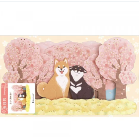 日式柴犬櫻花卡 (日本製)