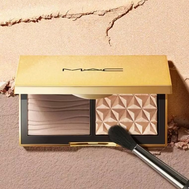 MAC 高光修容雙色盤(小金盒)