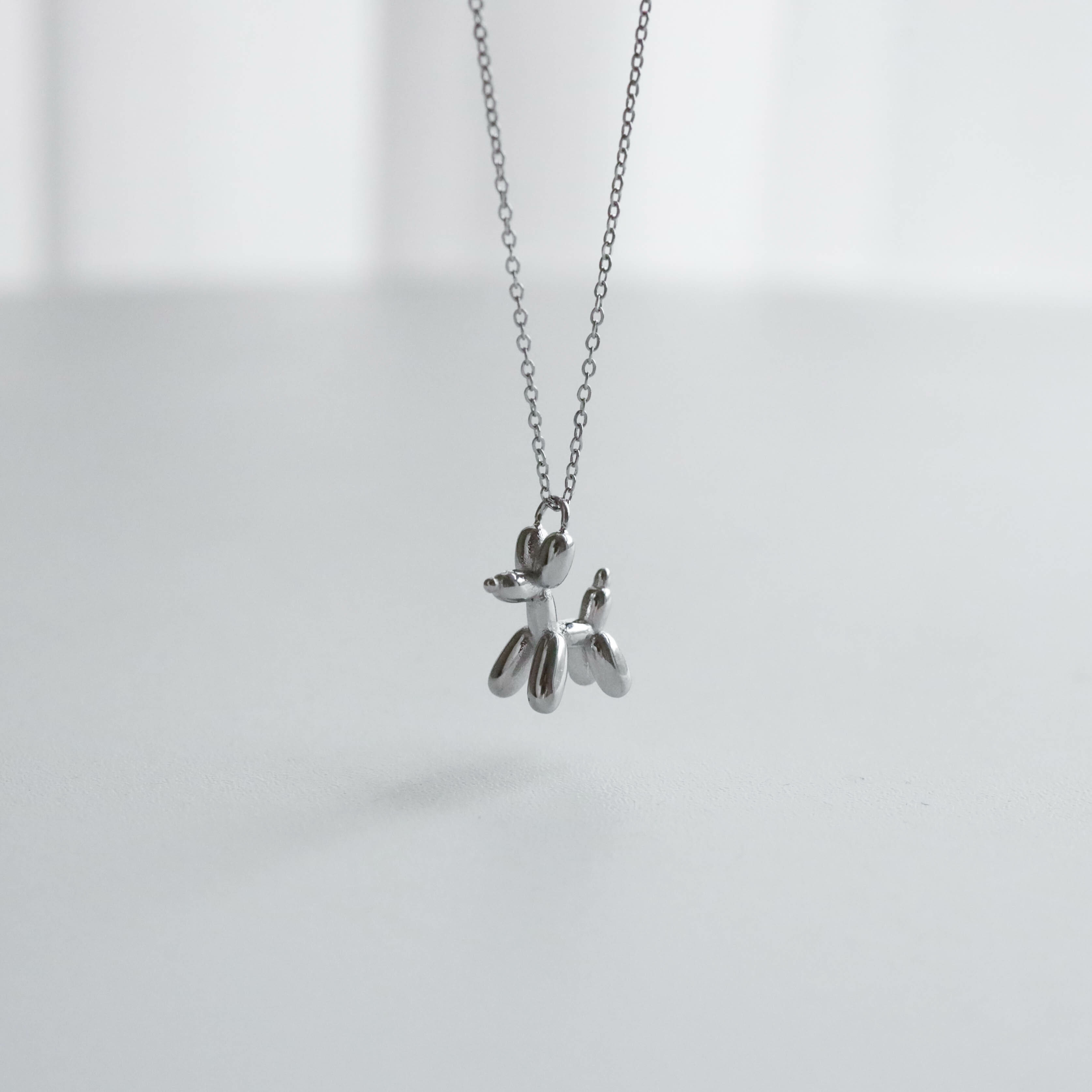 不怕水立體氣球狗項鍊