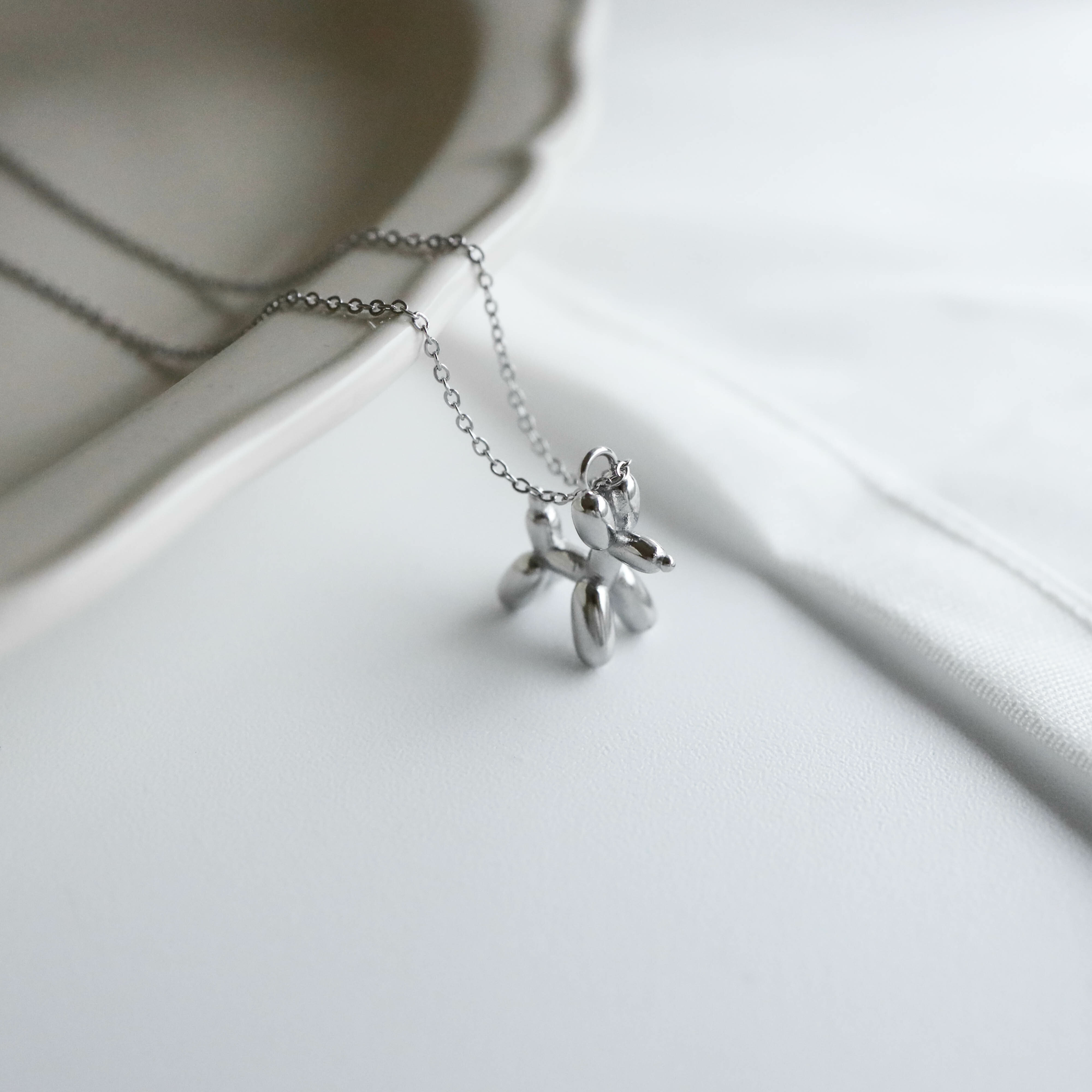 不怕水立體氣球狗項鍊