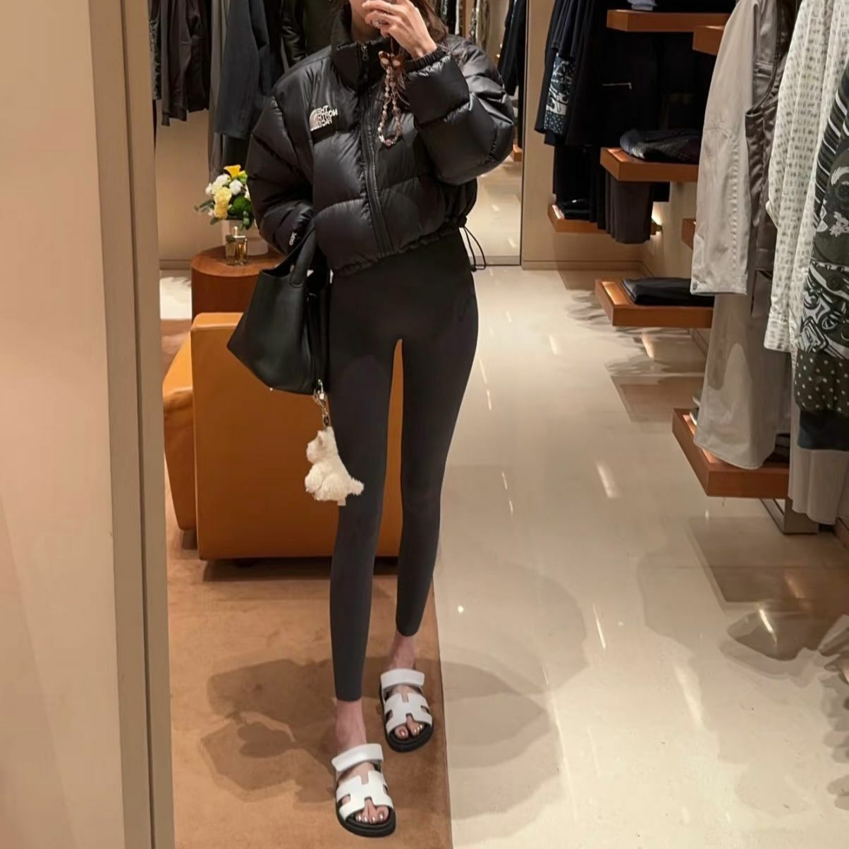 全新HERMES拖鞋/二舅鞋36碼 H222100Z 平底白色小牛皮 Chypre sandal #BRAND NEW #香榭站正品