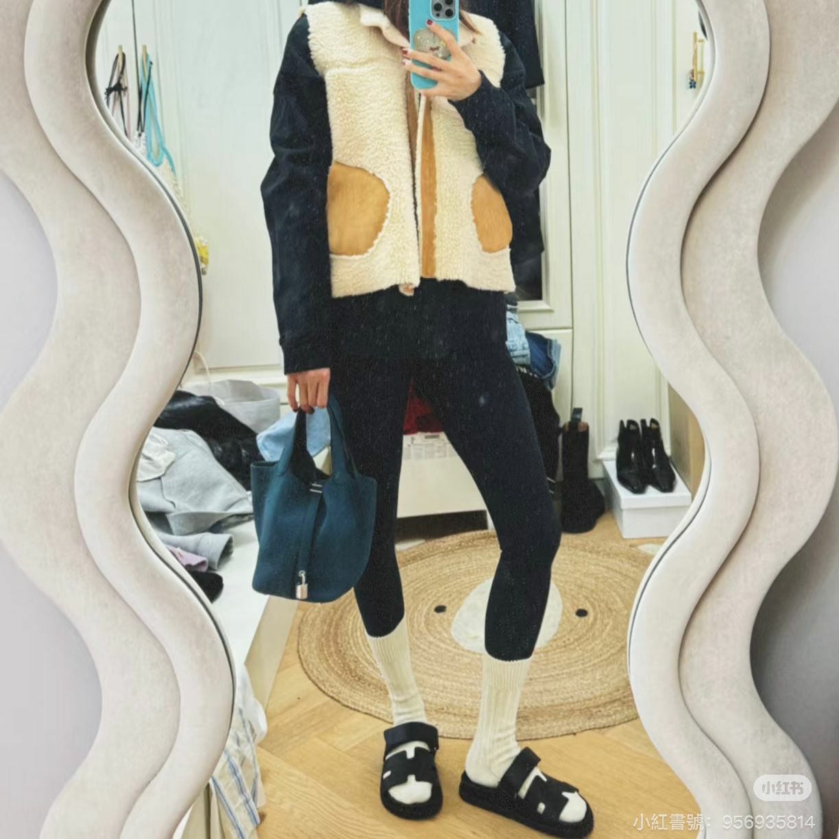 全新HERMES涼鞋 37碼  H222299Z 黑色牛皮 魔術貼 Chypre Sandal #二舅鞋 #BRAND NEW #香榭站正品