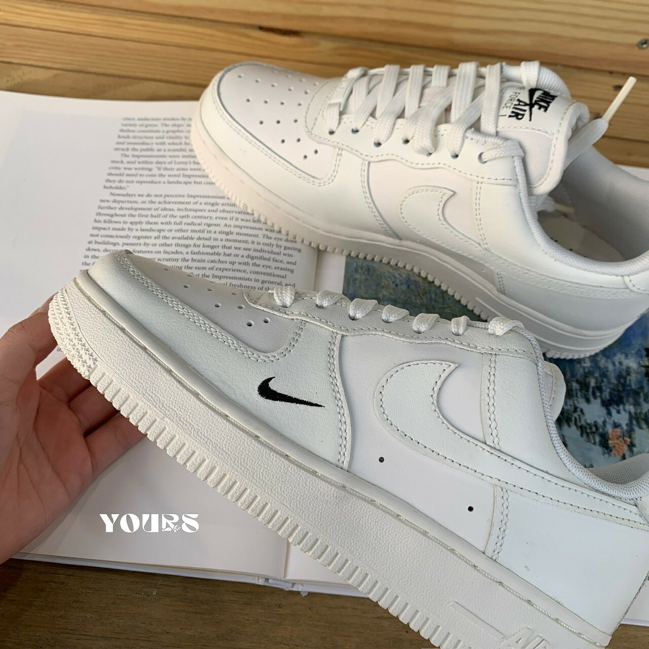 <官網限定> Nike Air Force 1 奶油白 小勾 HF1058-133