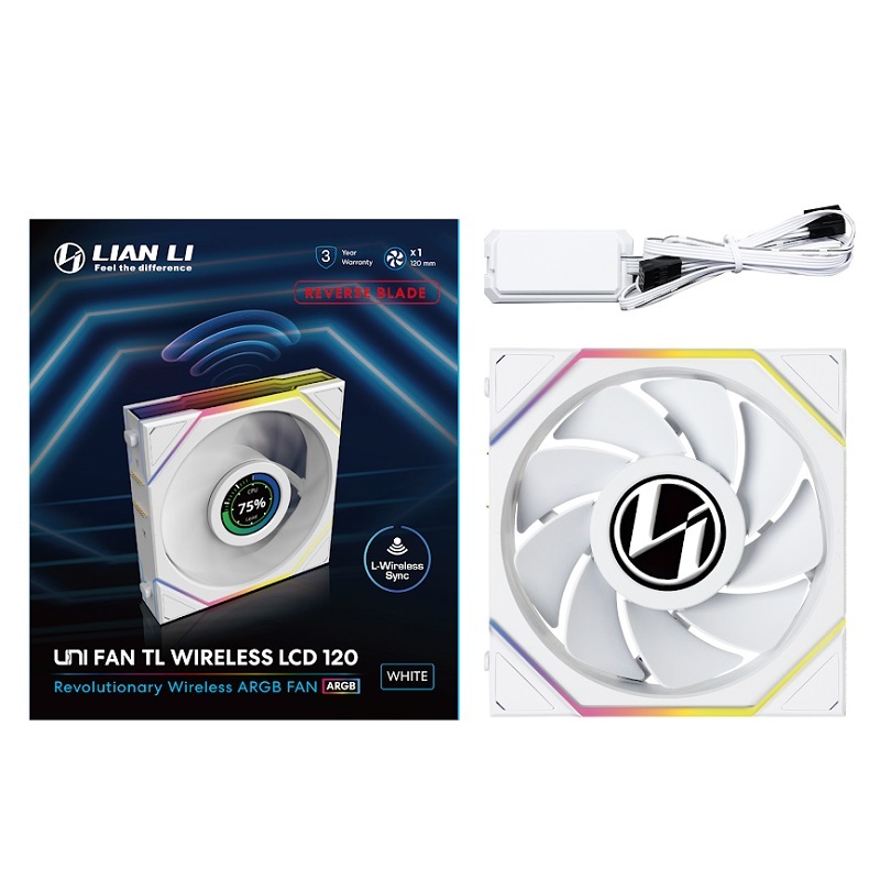 米特3C數位–LIANLI 聯力 TL WIRELESS 120 無線積木風扇 反向單顆裝 需搭配控制器 黑色/白色