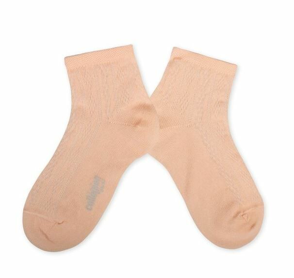 COLLEGIEN 縷空針織短襪 Antoinette- Sorbet冰淇淋粉