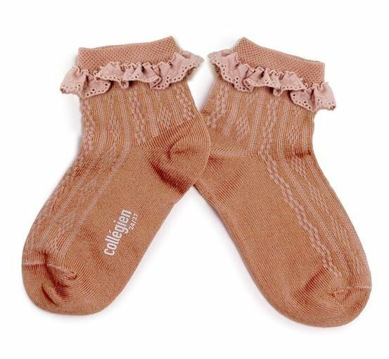 (預購) COLLEGIEN 刺繡低筒襪  Marie Antoinette - 331 Vieux Rose 復古粉