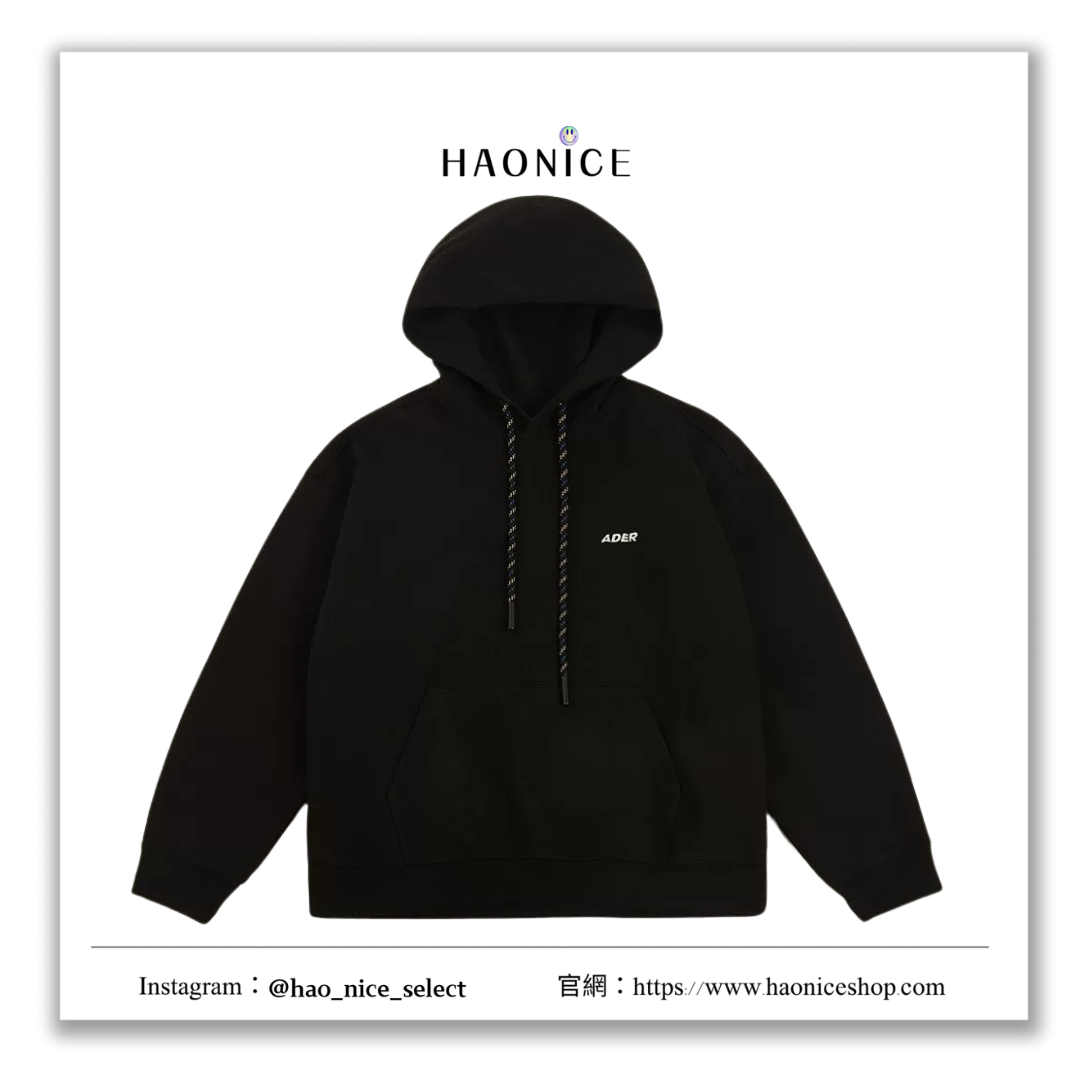 【HAO NICE 】韓國🇰🇷潮流 ADER error 25SS 春夏新款 彩色抽繩經典字母LOGO刺繡 素色百搭❤️長袖 帽T