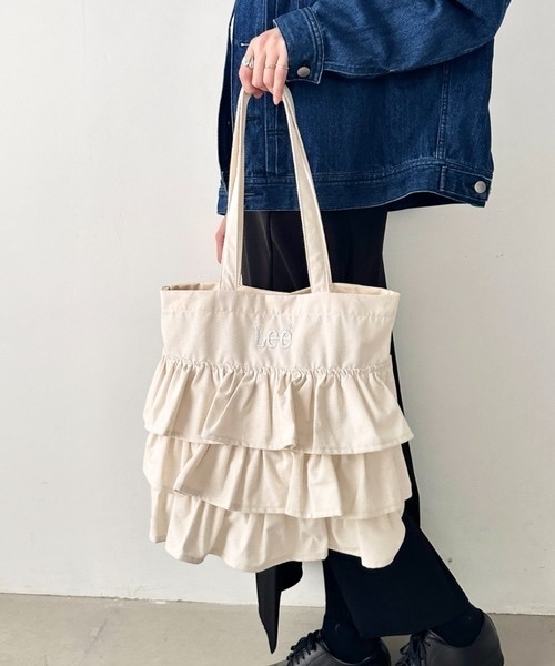 Lee / 蛋糕裙褶邊手提袋