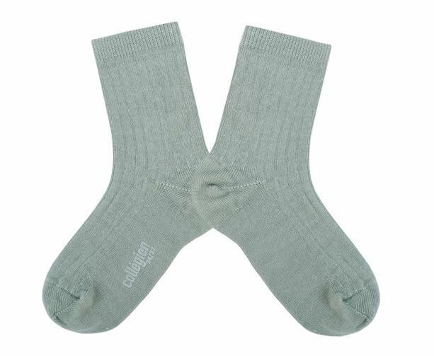 COLLEGIEN 羅紋中筒襪  Paul - Aigue Marine藍綠