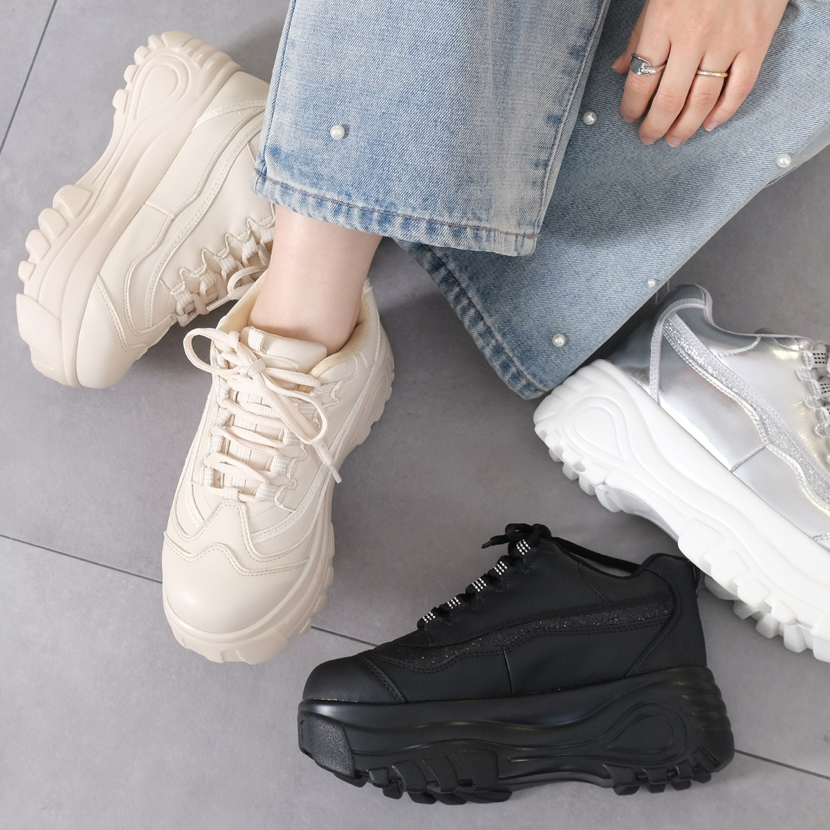 超好走女鞋 繫帶厚底運動鞋【FT8046】