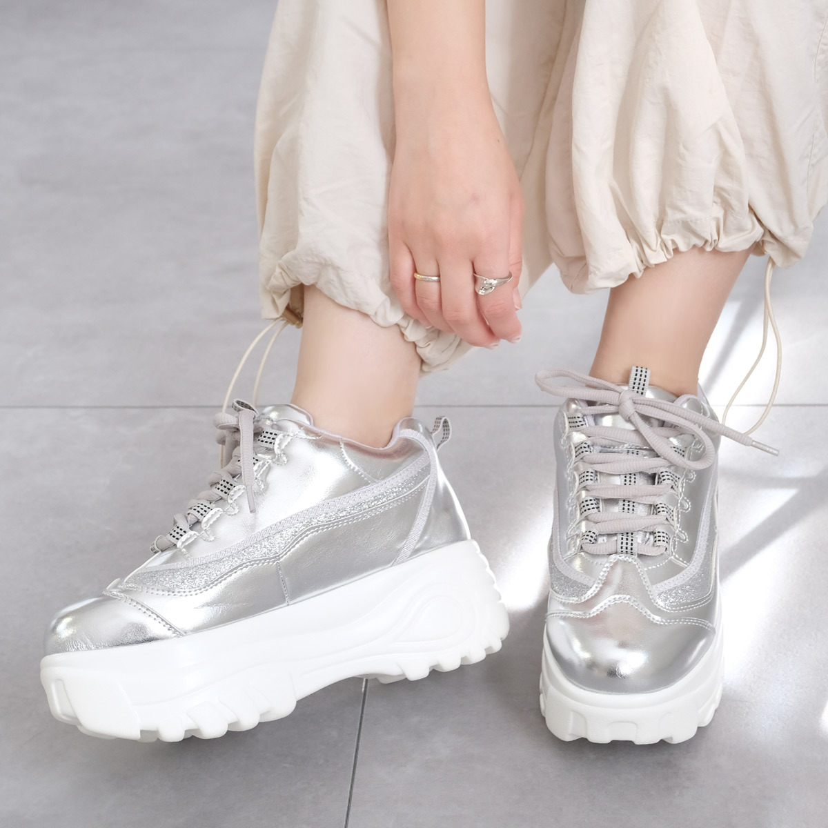 超好走女鞋 繫帶厚底運動鞋【FT8046】