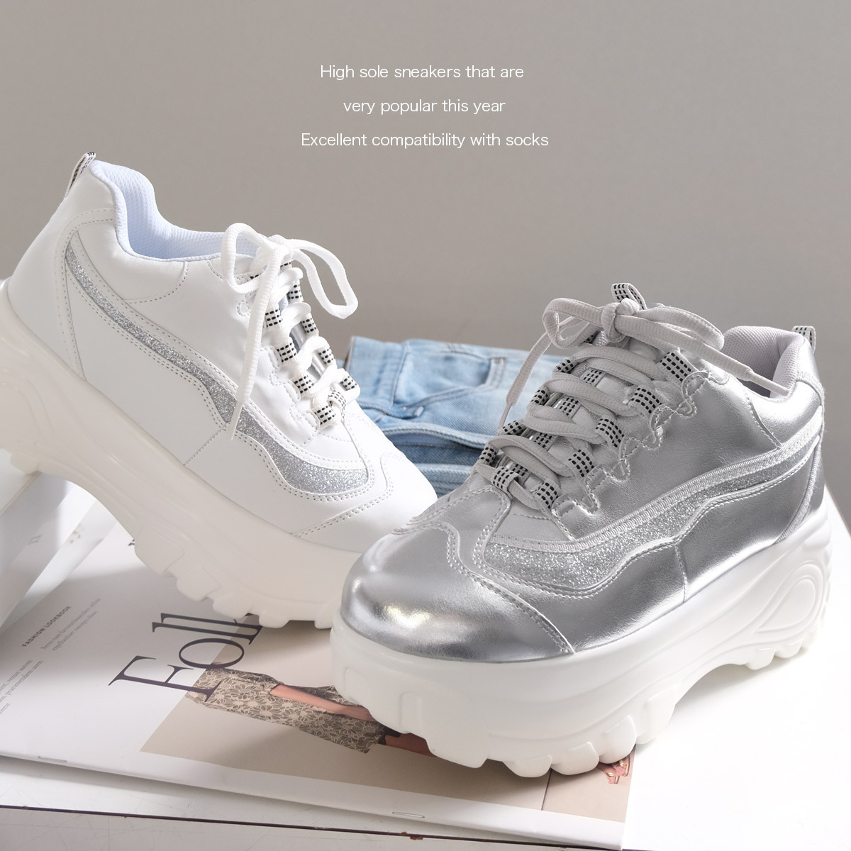 超好走女鞋 繫帶厚底運動鞋【FT8046】