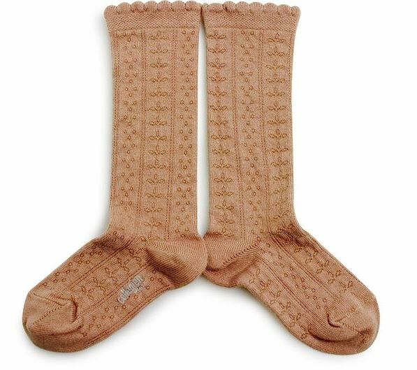 COLLEGIEN 縷空針織及膝襪  Juliette  -Petite Taupe奶茶