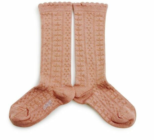 (預購) COLLEGIEN 縷空針織及膝襪 Juliette - 331 Vieux Rose 復古粉