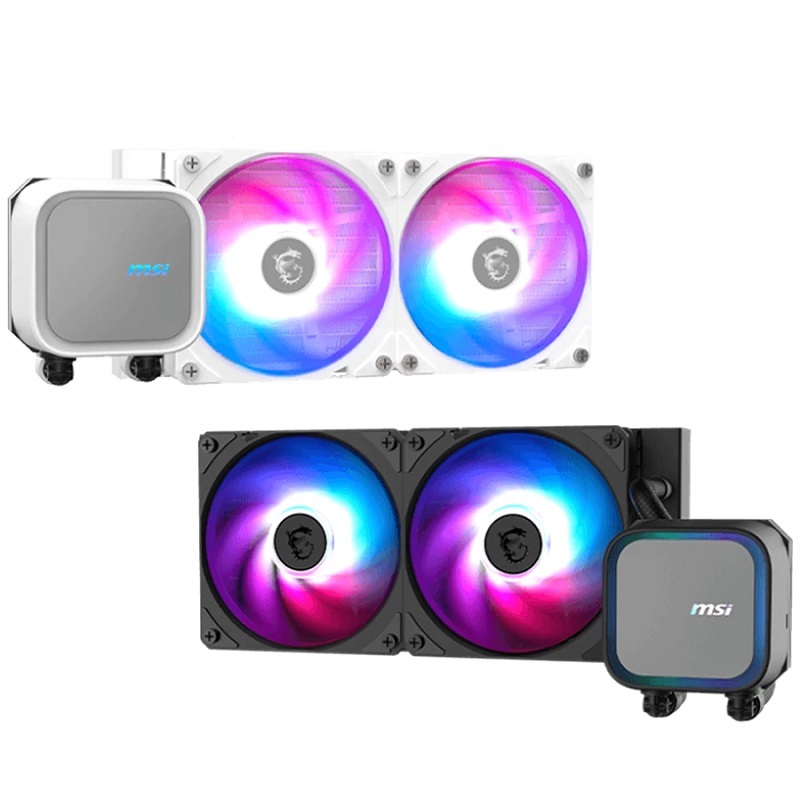 米特3C數位–MSI 微星 MAG CORELIQUID A13 240 水冷散熱器 黑色/白色