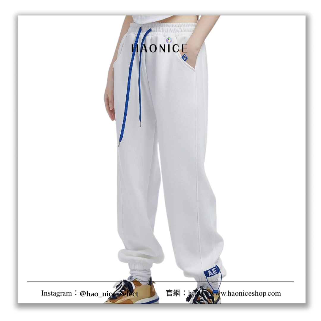 【HAO NICE 】韓國🇰🇷潮流ADER ERROR 23FW 秋冬新款 經典LOGO 純素色設計 百搭款❤️  運動束腳棉長褲