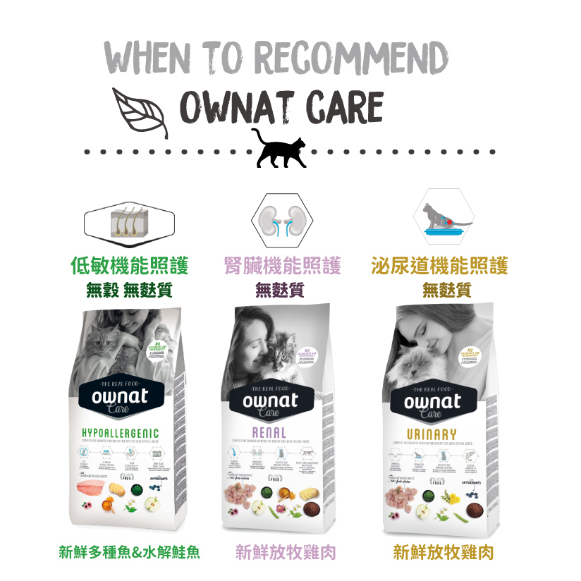 ownat 歐娜特 | Grain Free Prime頂級系列 CARE系列  貓飼料