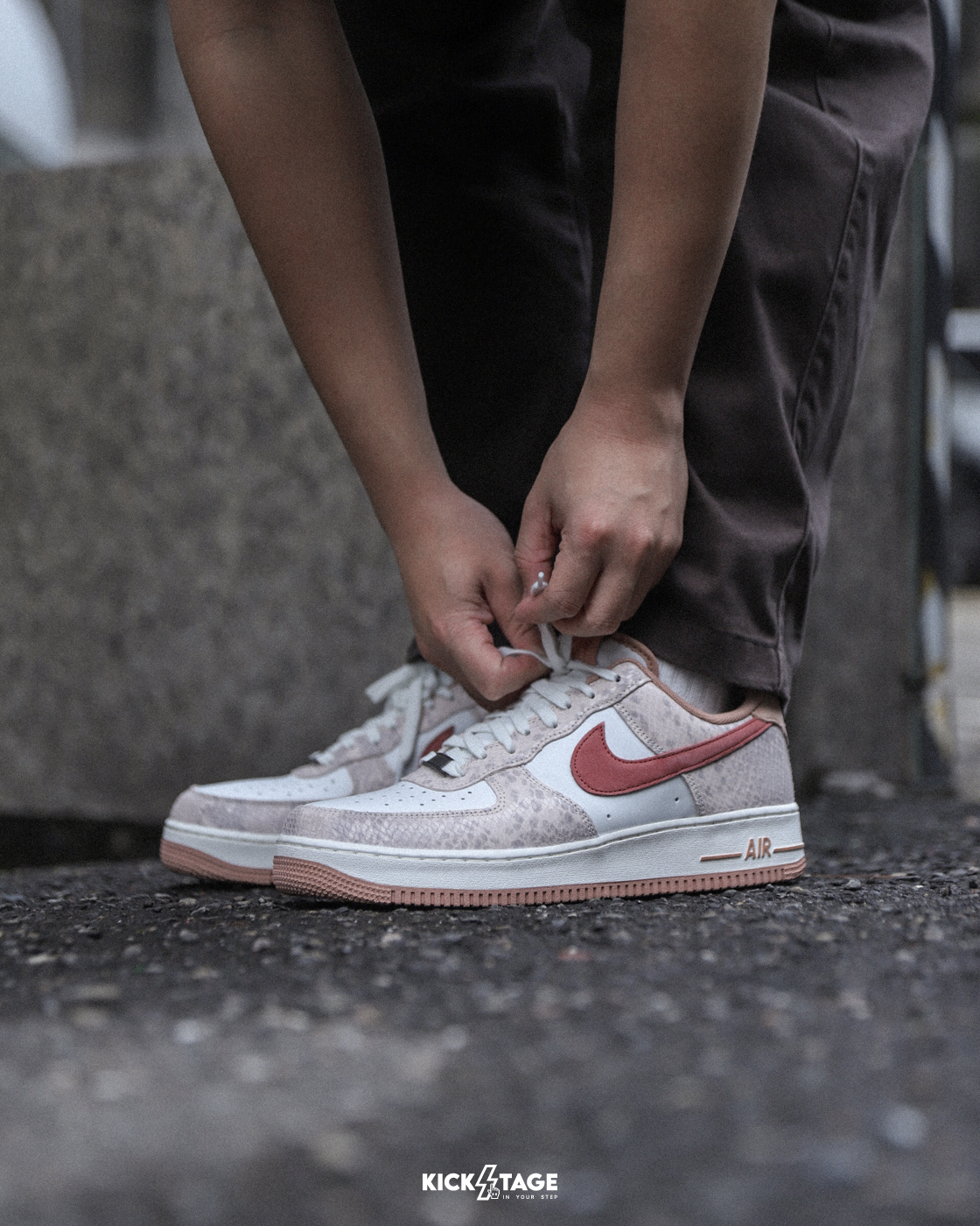 男鞋 NIKE AIR FORCE 1 '07 LV8 'Snakeskin Pack' 粉蛇紋 蛇鱗 經典 休閒鞋【HF2898-100】AF1