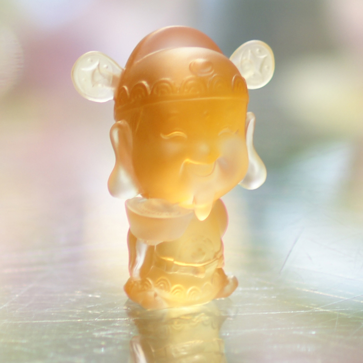 鹿港窯水晶琉璃｜Q版財神爺公仔 開運招財理財達人