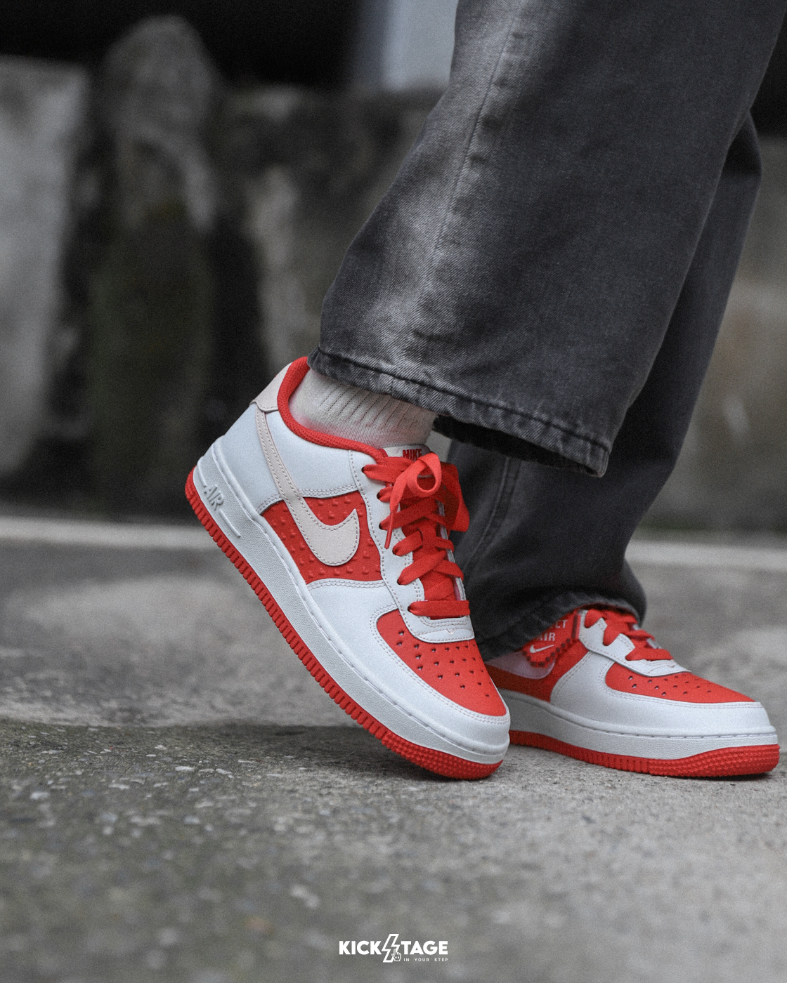 大童鞋 女生尺寸 NIKE AIR FORCE 1 GS 'Valentine's Day' 情人節限定 復古 休閒鞋【HV5165-121】AF1 25VD