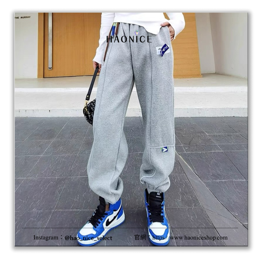 【HAO NICE 】韓國🇰🇷潮流ADER ERROR 25SS 春秋新款 金晨同款 反光條束口拼接運動寬褲 設計感🈵️🈵