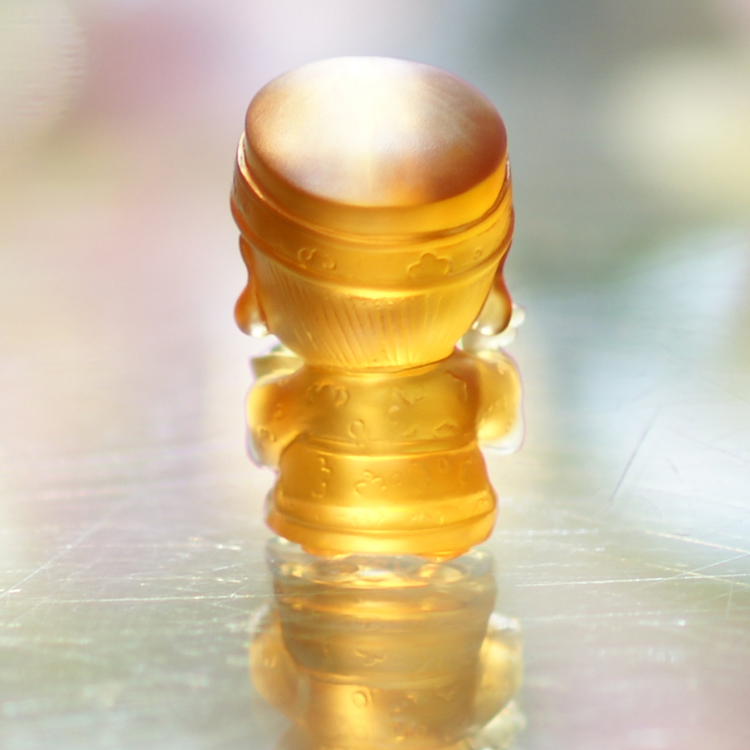 鹿港窯｜Q版土地公水晶琉璃擺飾｜居家開運福德正神｜公道達人守護平安財運