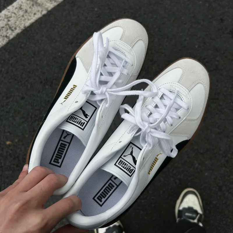 PUMA PALERMO WIDE LACE SD 經典 黑白 德訓鞋