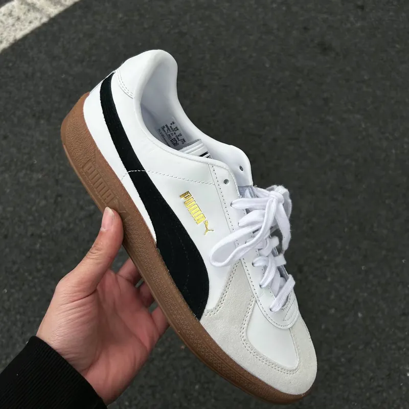 PUMA PALERMO WIDE LACE SD 經典 黑白 德訓鞋