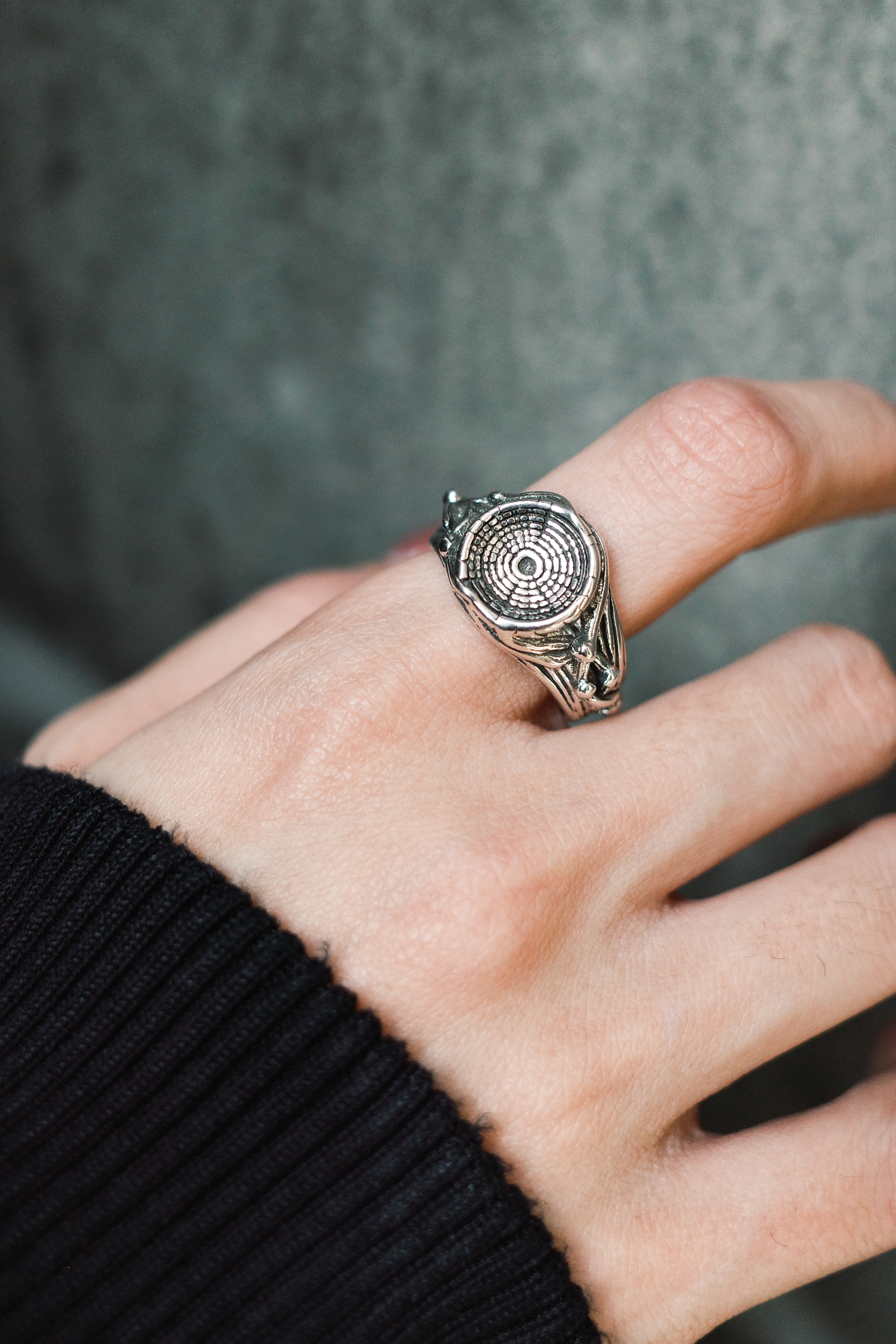 『Always_Good』枯木 年輪 電鍍 銅戒