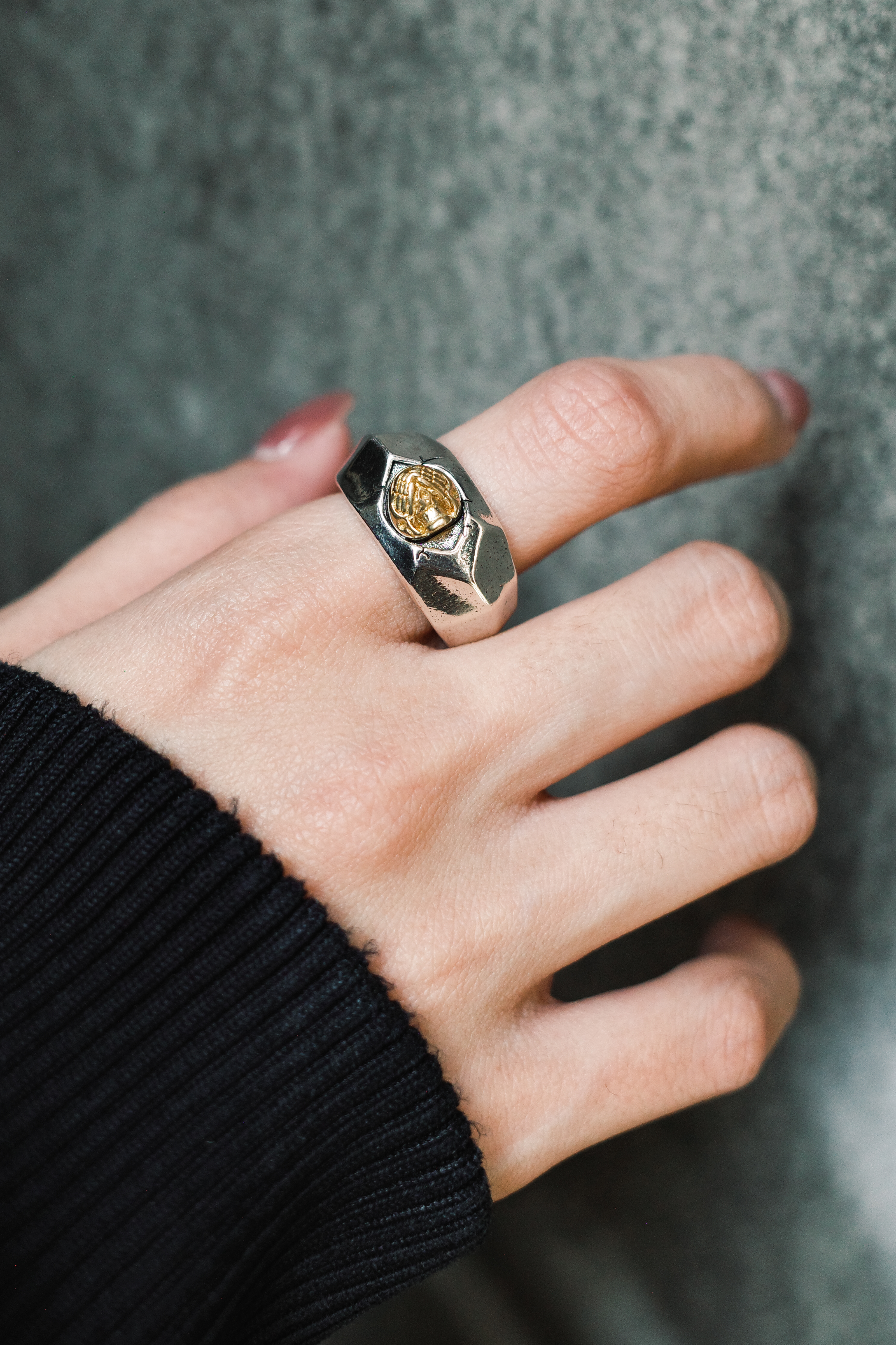 『Always_Good』骷髏 遮眼 電鍍 銅戒