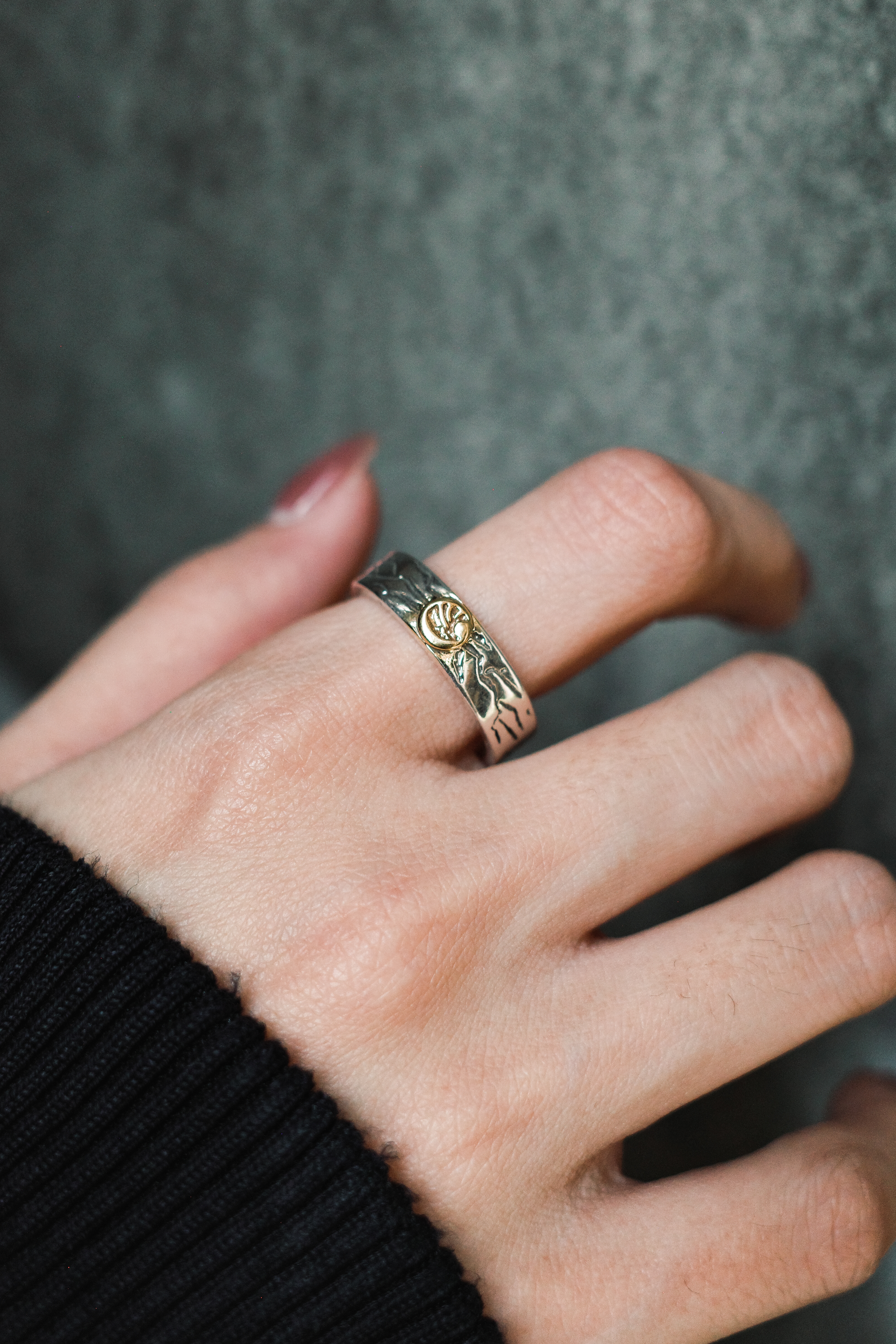 『Always_Good』裂痕 鷹頭 電鍍 銅戒