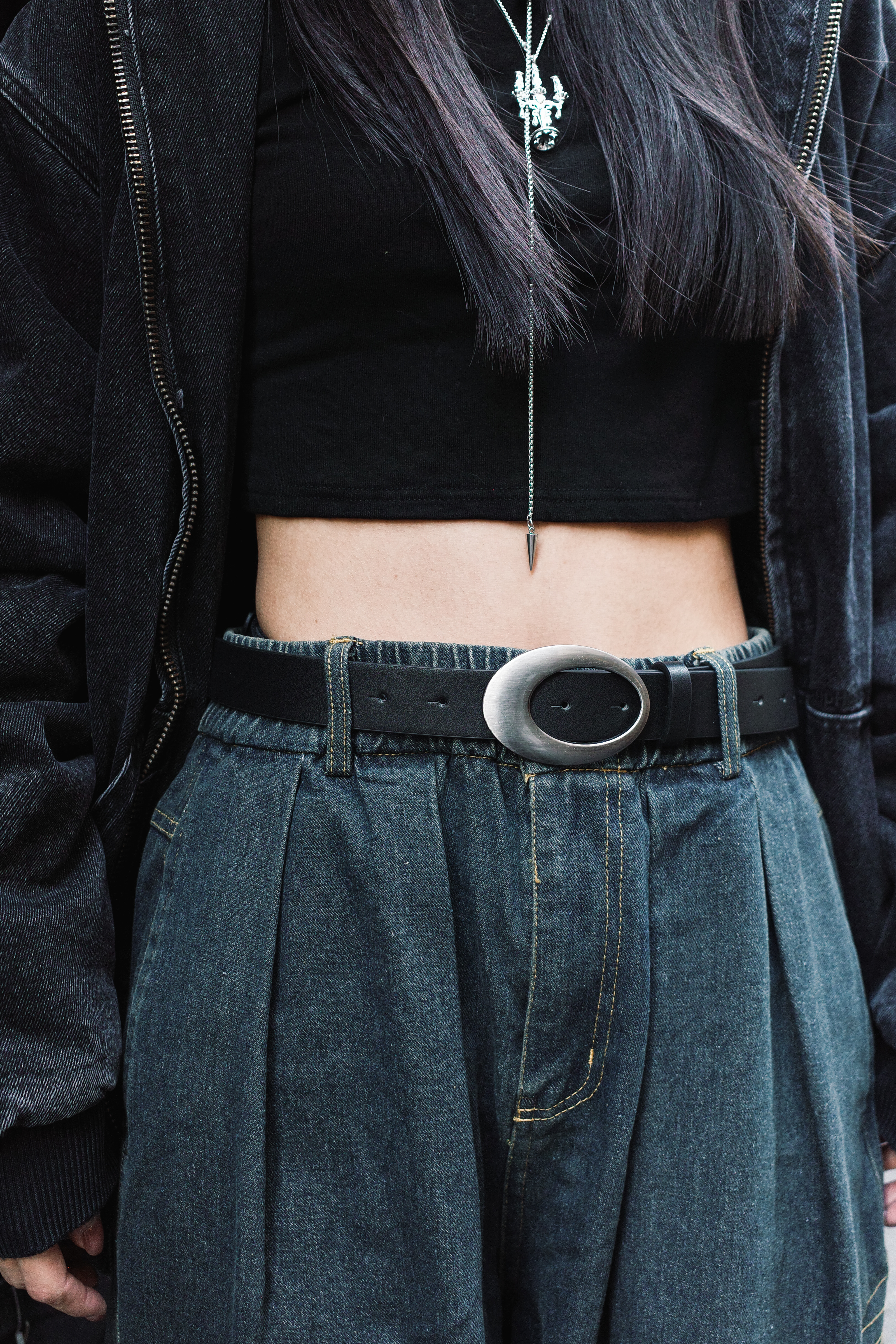 『Always_Good』橢圓 金屬 皮帶