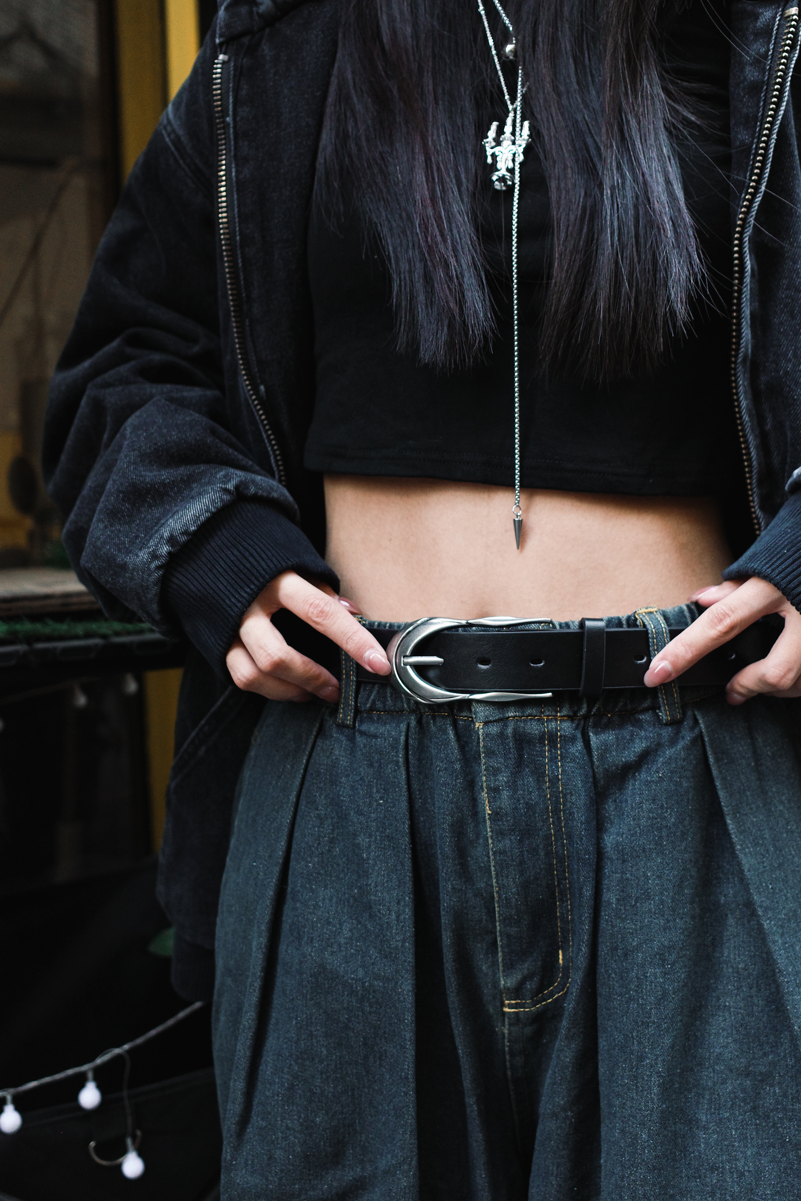 『Always_Good』異形 做舊 鍍銀 皮帶