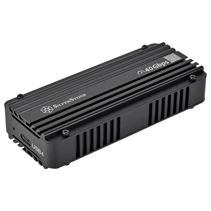 米特3C數位–SilverStone 銀欣 MS12-40G 具主動散熱功能的 USB4 NVMe SSD 外接盒/SST-MS12B-40G