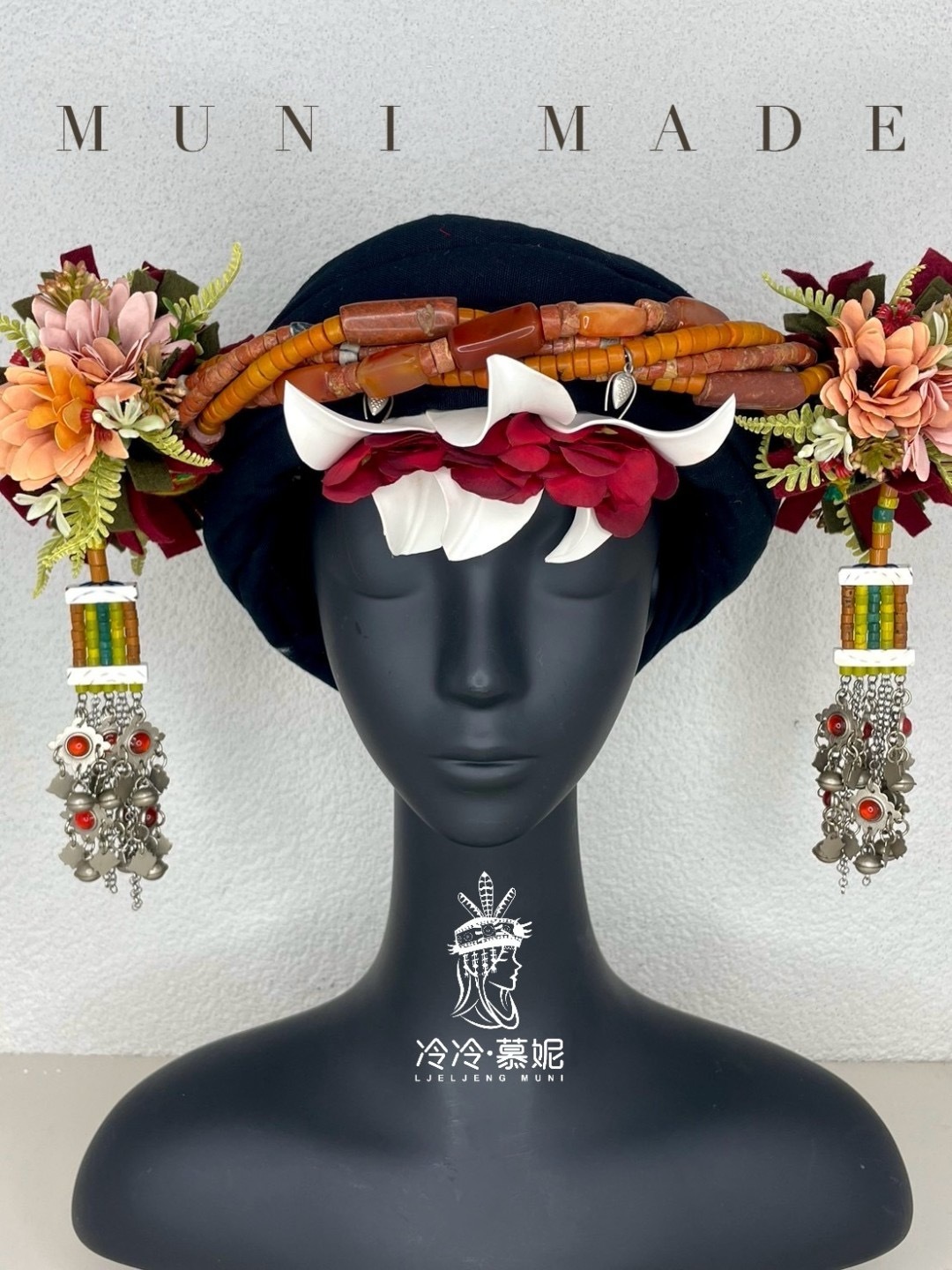 Muni-No.61貿易古珠轉珠頭飾