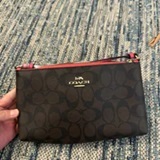 [S] COACH C7311 ZIP TOP CROSSBODY IN SIGNATURE CANVAS,GOLD/BROWN STRAWBERRY, 195031388248 (SCO1073)