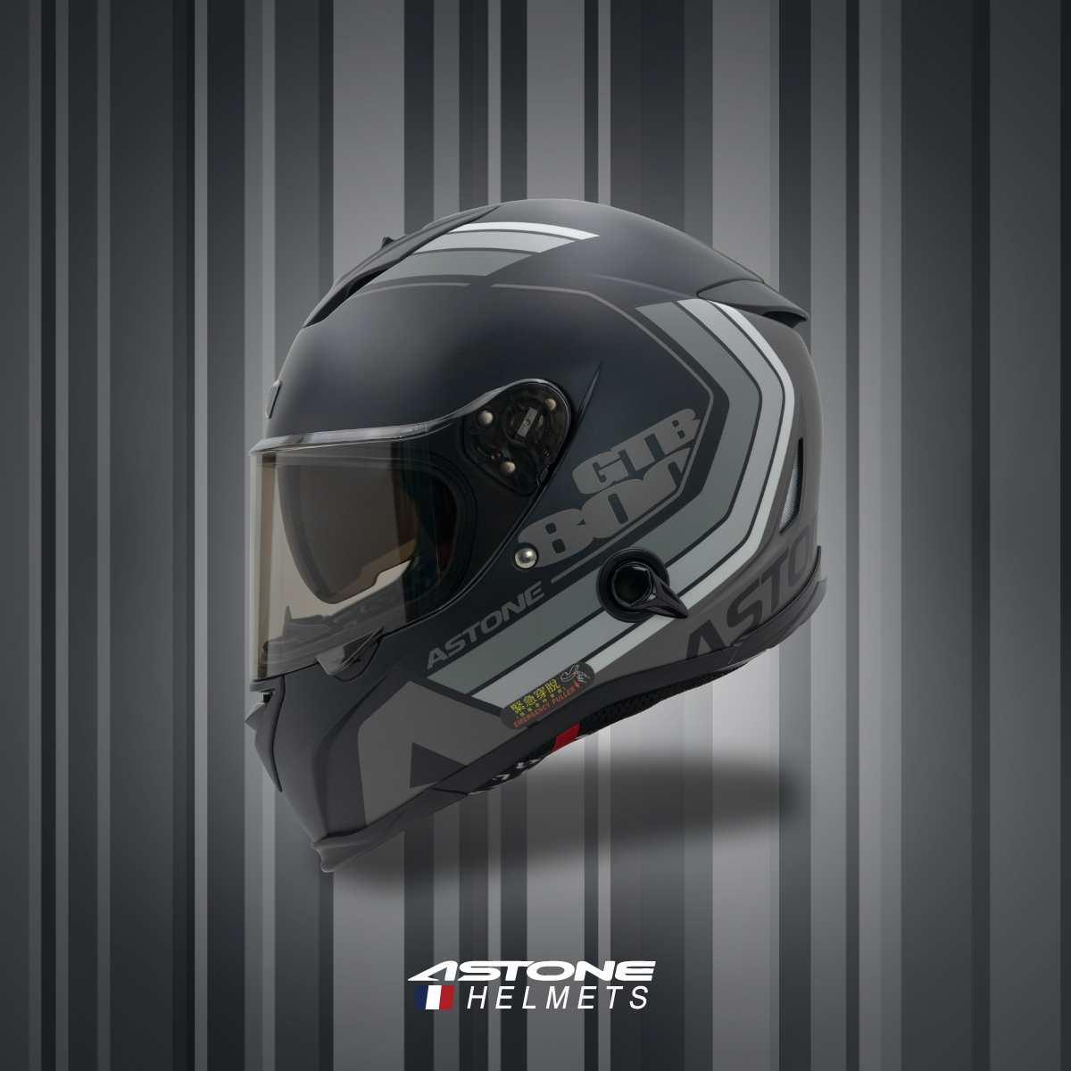 ASTONE GTB800 AO35 黑銀 全罩 雙鏡片 輕量化