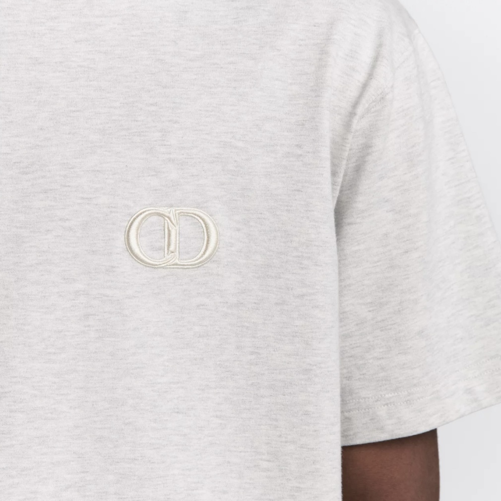 DIOR【943J605A0554_C281 COTTON100% T-SHIRT CD ICON】 CD Icon Relaxed-Fit T-Shirt Black Cotton Jersey | DIOR