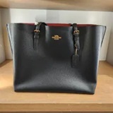 [S] COACH 1671 LEATHER MOLLIE TOTE,IM/BLACK TRUE RED, 193971888187 (SCO1078)