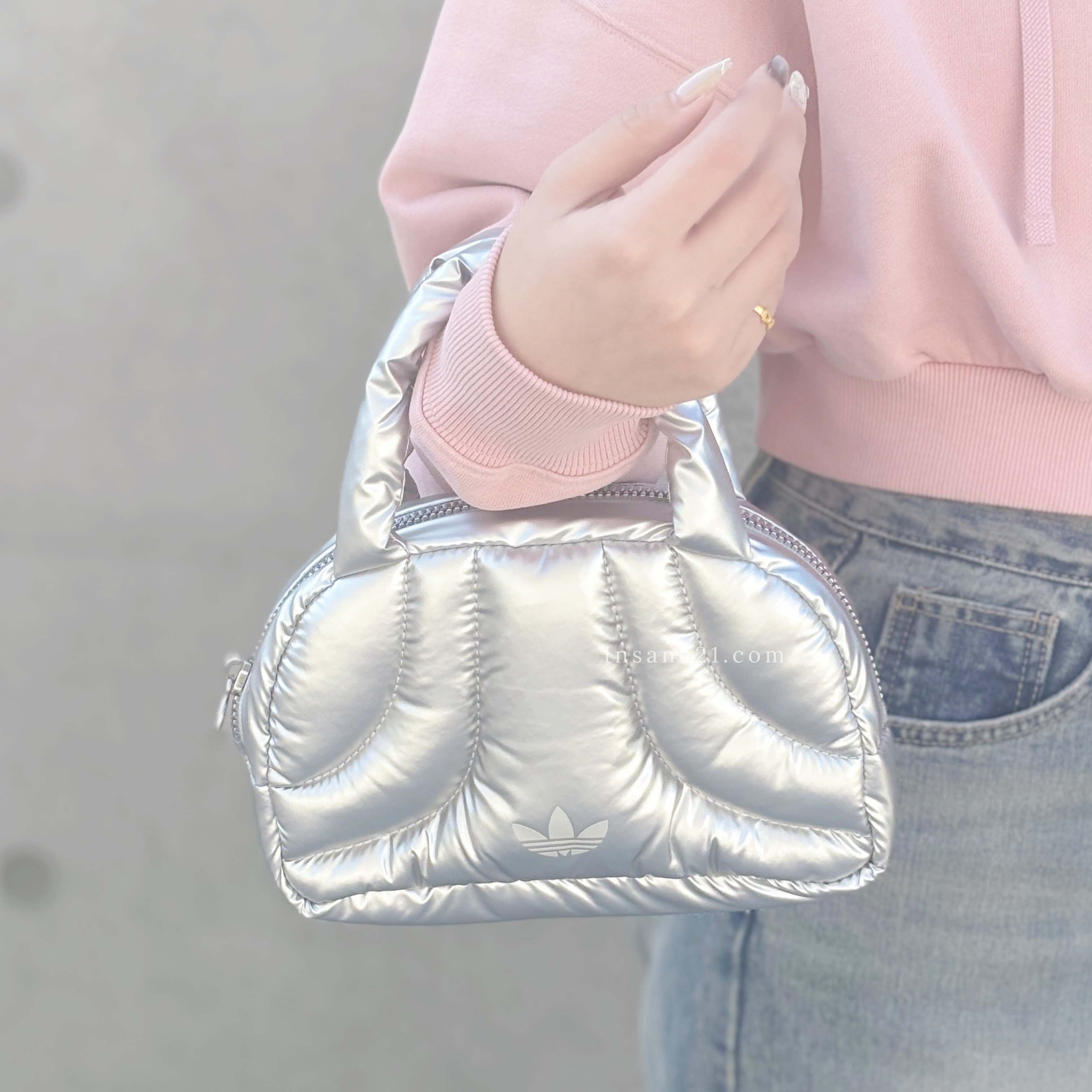 ADIDAS 亮面 保齡球包 迷你 手提包 三葉草 JD1337/IY7039