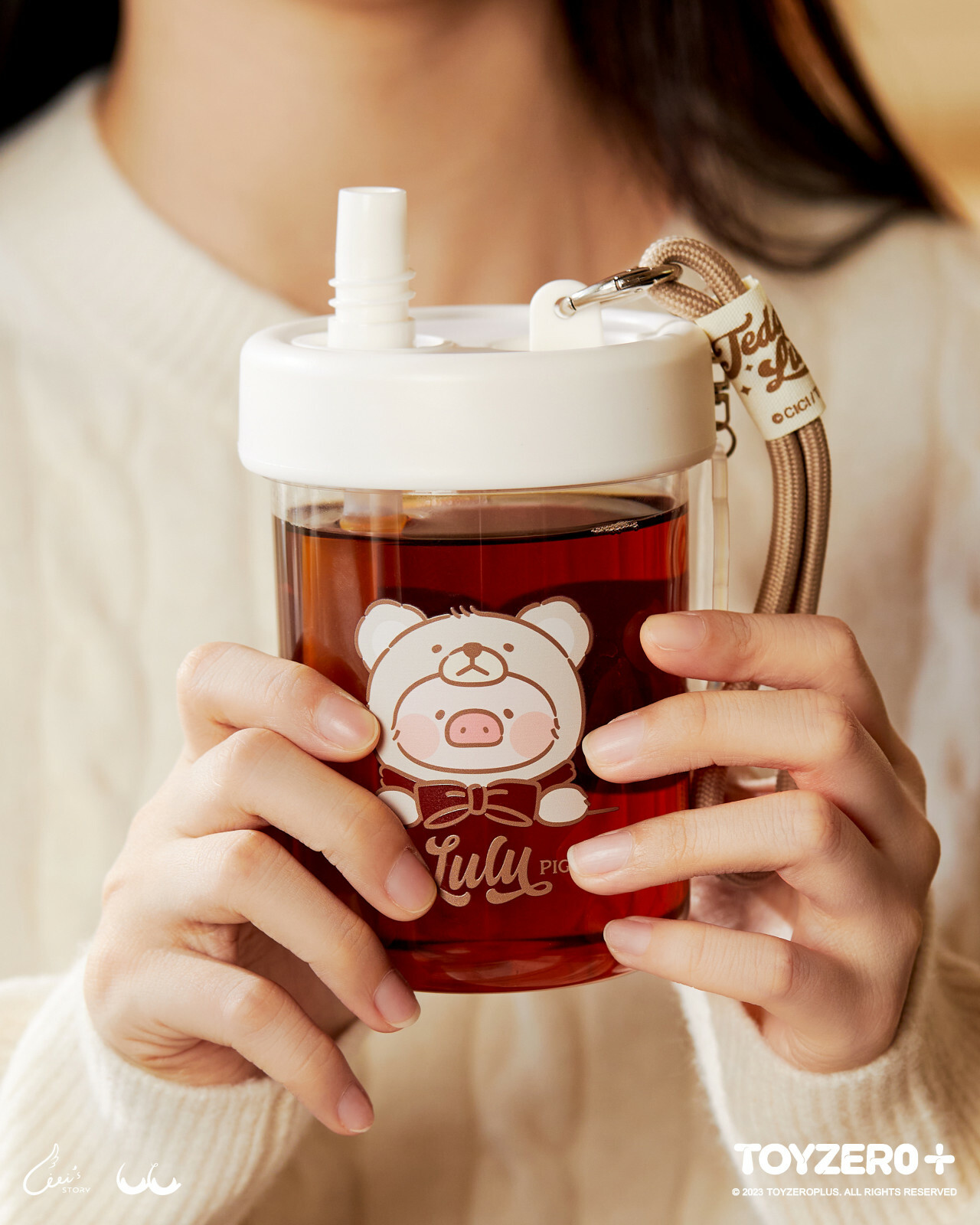 罐頭豬LuLu - Teddy LuLu 手提吸管杯