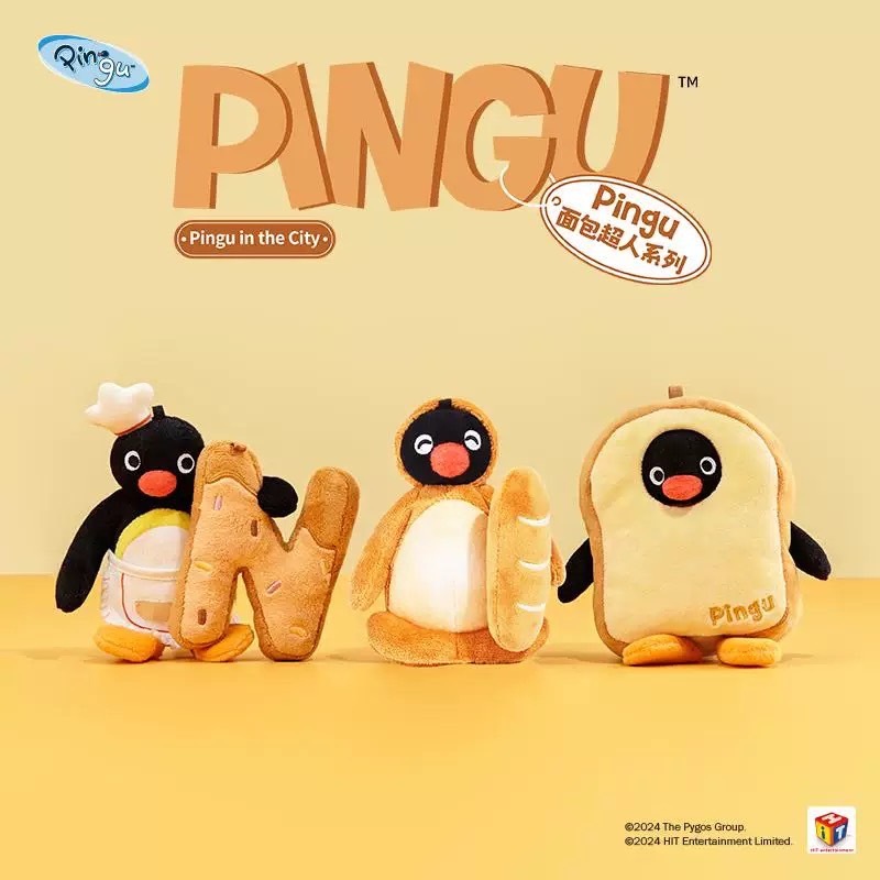 PINGU 企鵝 麵包超人 奶油吐司 吊飾