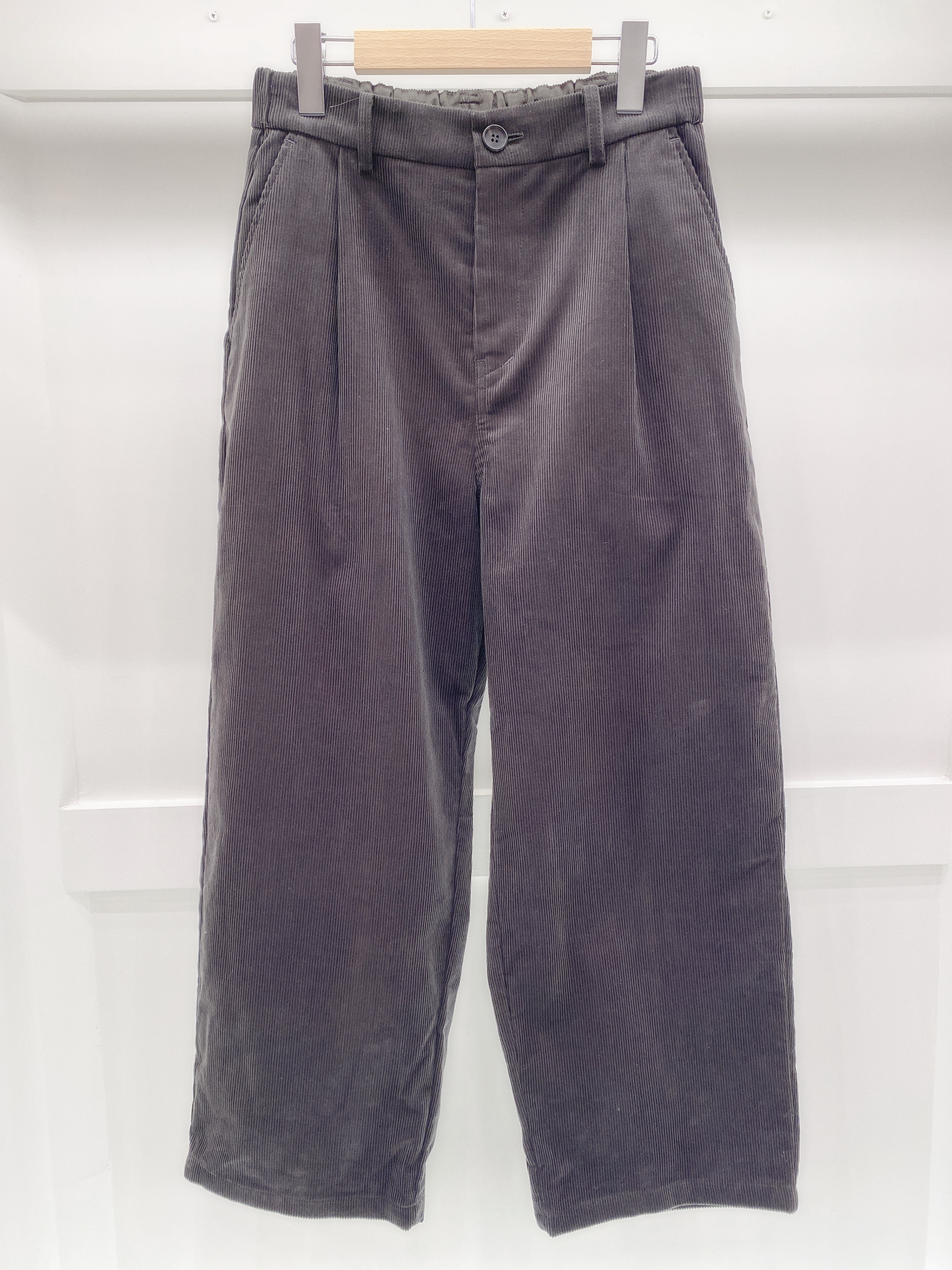 燈芯絨直筒寬褲