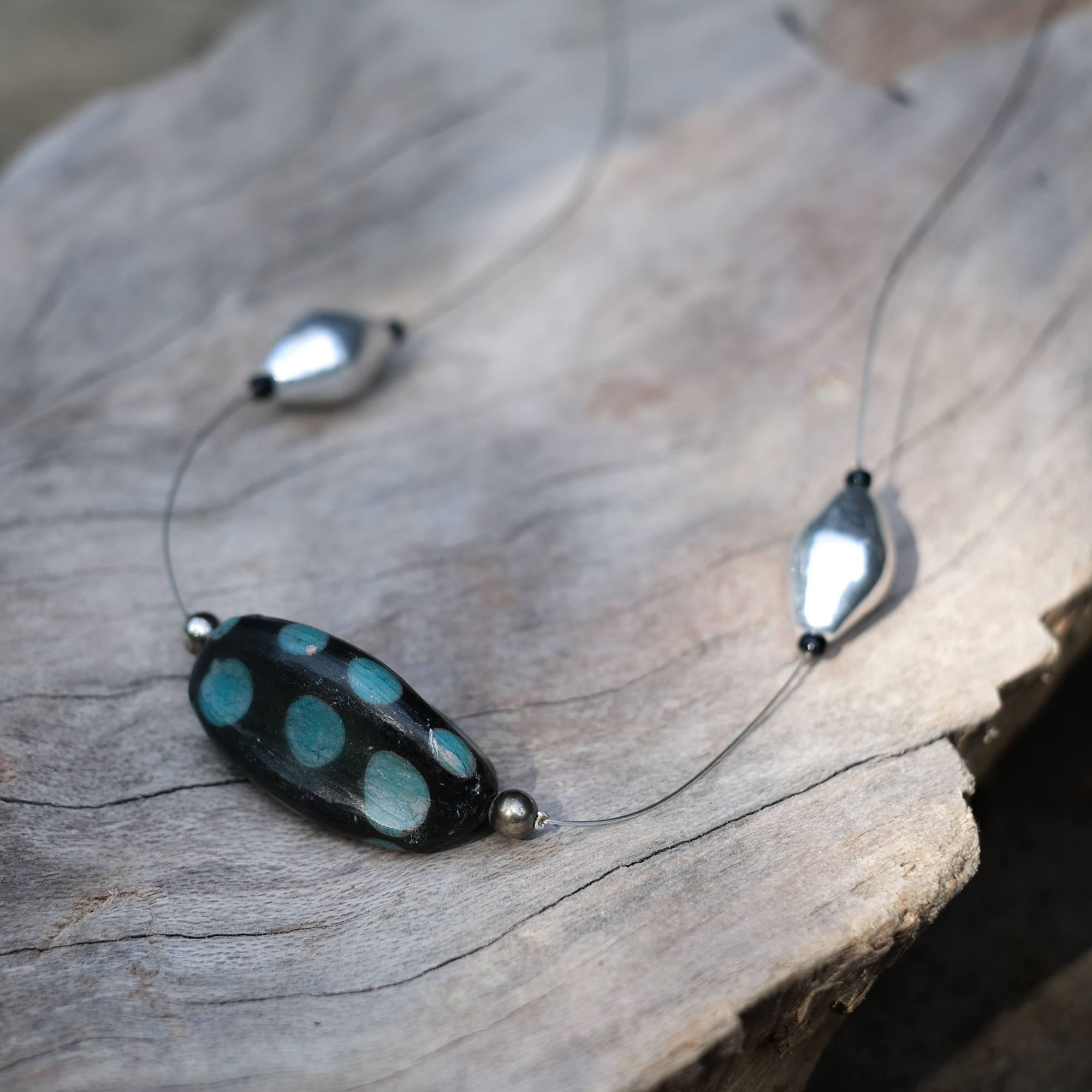 陶項鍊｜銀葉｜宏都拉斯